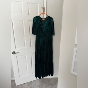 Baltic Born Artemis Velvet Maxi Dress, Emerald, 2XL